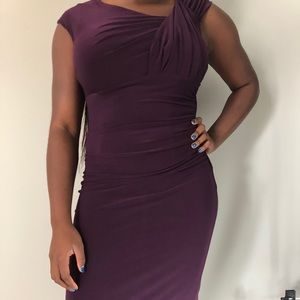 Beautiful eggplant Lauren work to play dress.